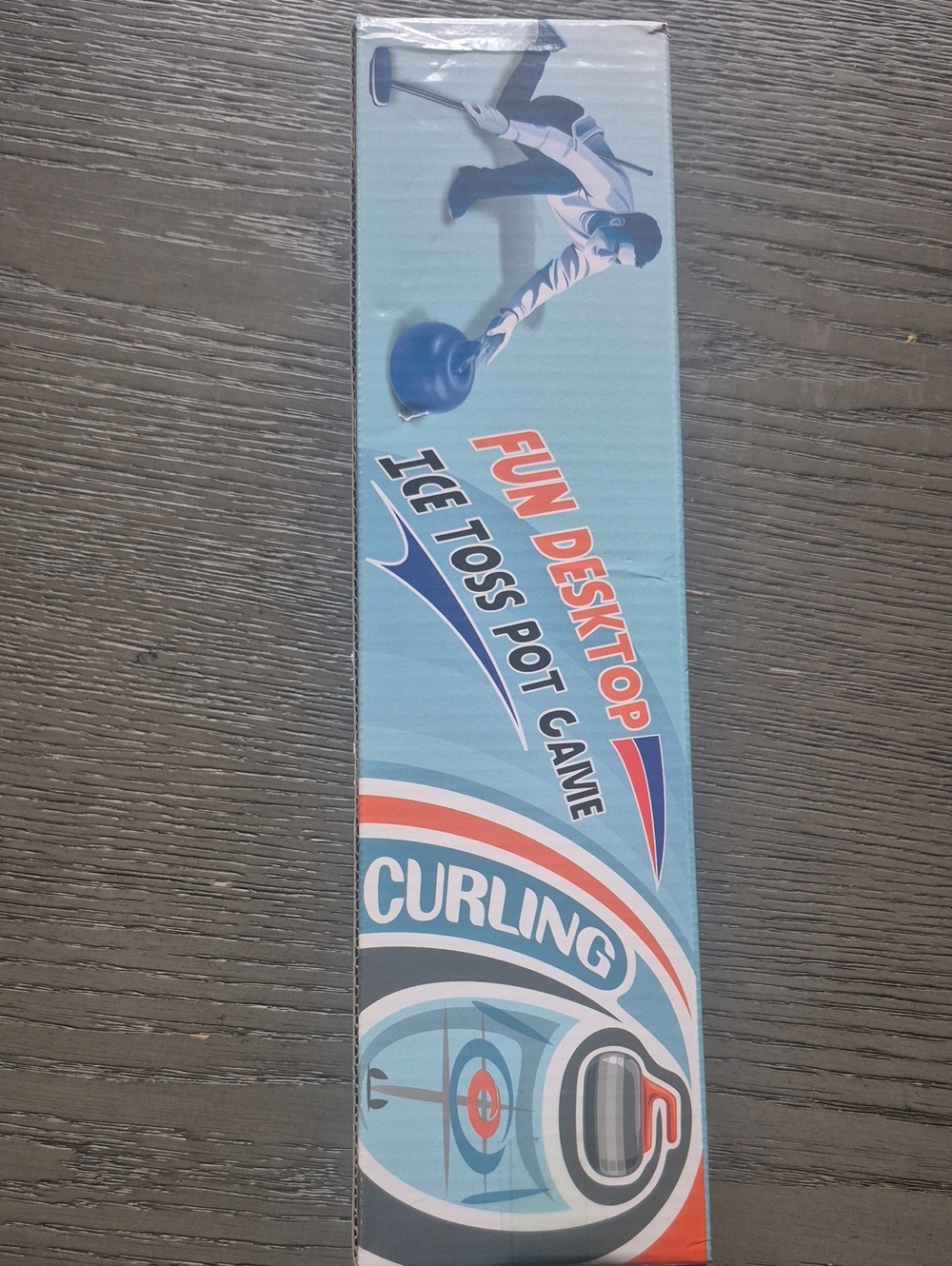 Fun Desktop Ice Toss Curling Game - Blue